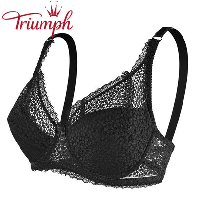 Triumph - Szexi hímzett csipke push up melltartó【M-6XL】